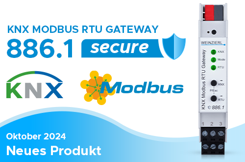 KNX Modbus RTU Gateway 886 jetzt mit KNX Security