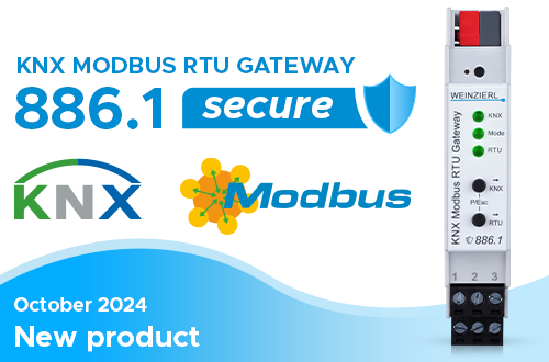 KNX Modbus RTU Gateway 886 now with KNX Security