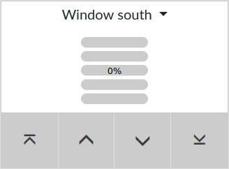 This function controls a blinds actuator with state feedback (in percent).